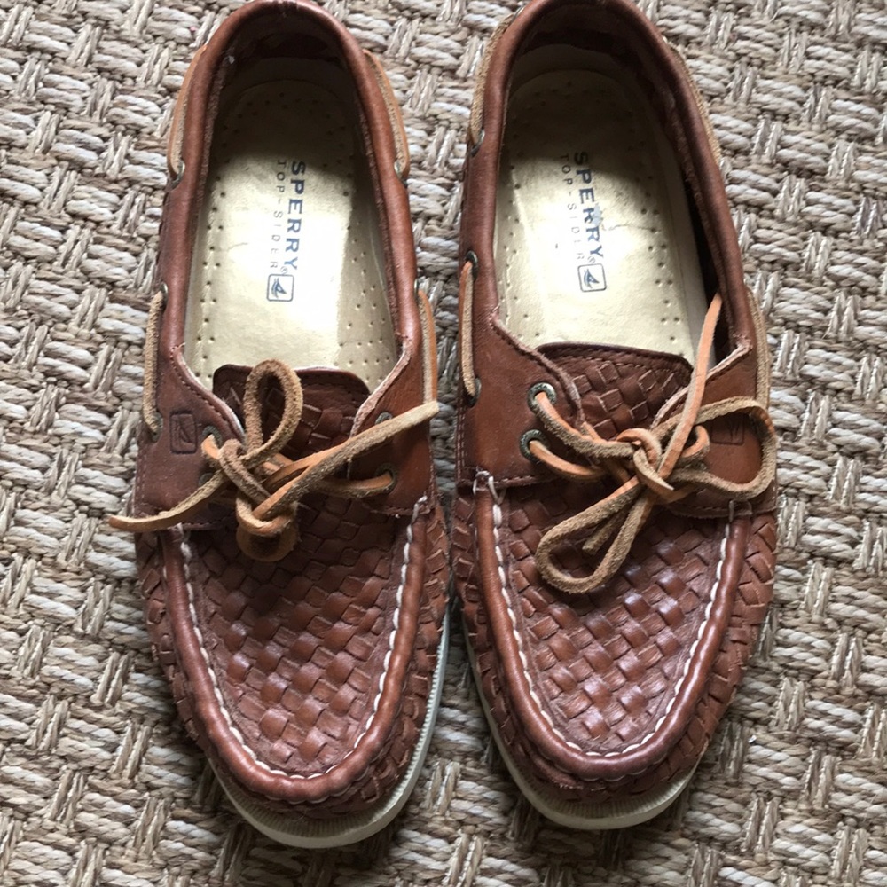 Sperry braided leather deck shoe loafer